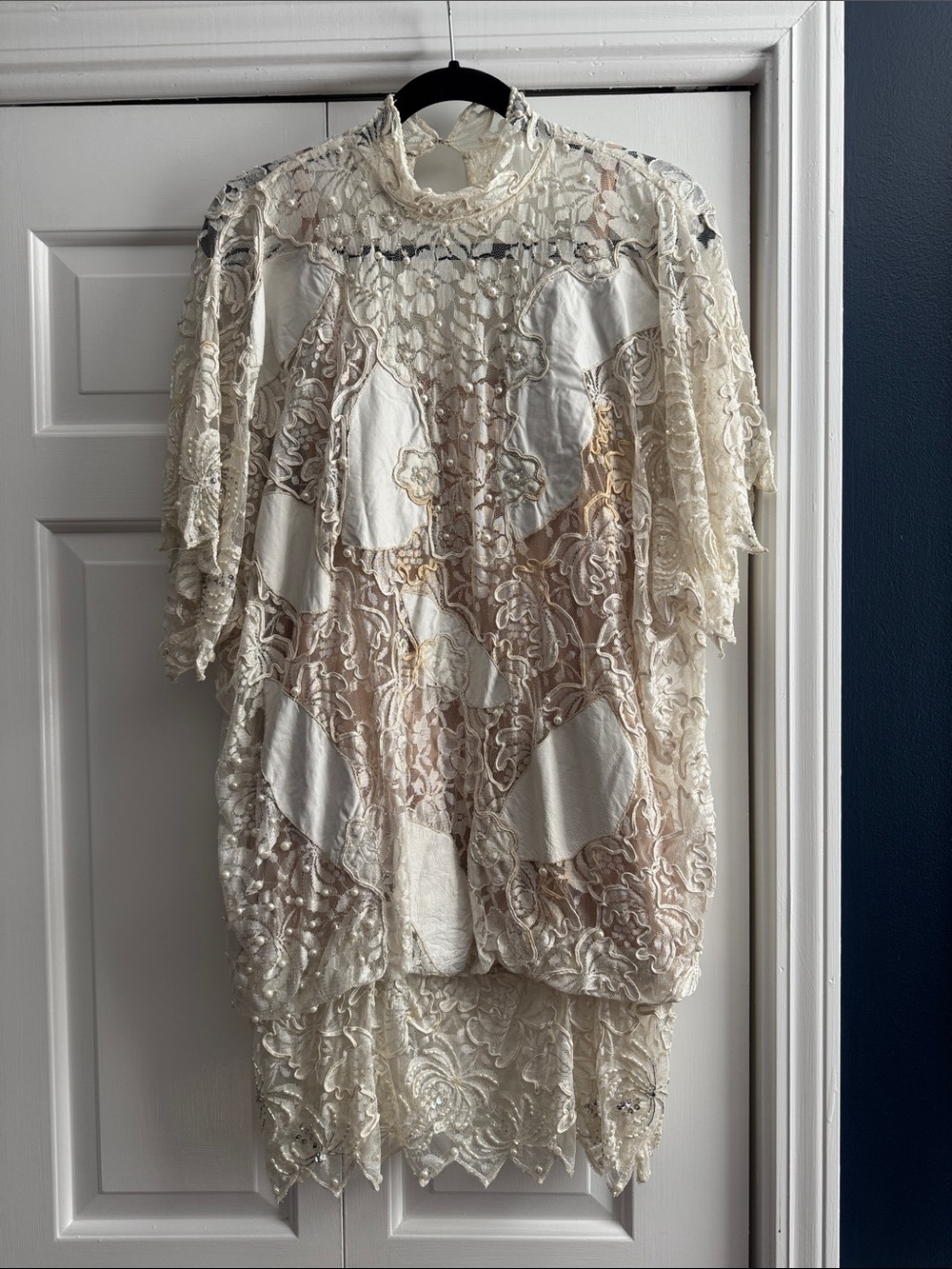 Vintage beaded lace dress